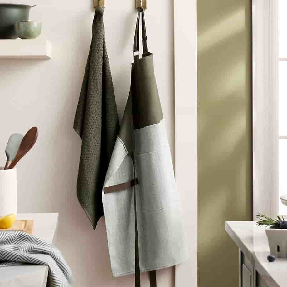 Handmade Cotton Herringbone Apron Kitchen Design Series