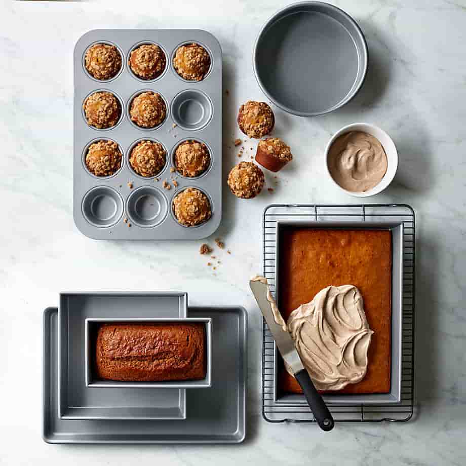 Mega Deals Home 6-Piece Silver Non-Stick Bakeware Set