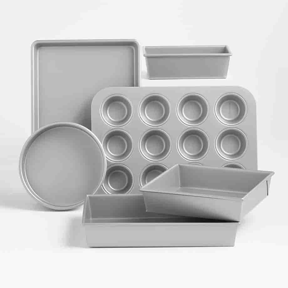 Mega Deals Home 6-Piece Silver Non-Stick Bakeware Set