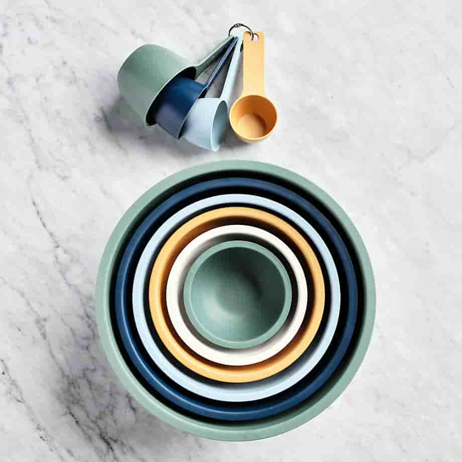 Mega Deals White Rimmed Mixing and Serving Bowls Set of 6