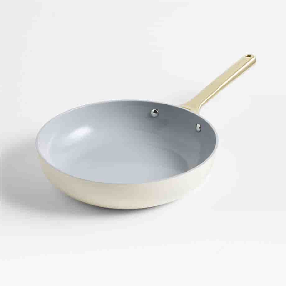 Mega Deals Home Cream Supper Non-Stick Ceramic Fry Pan