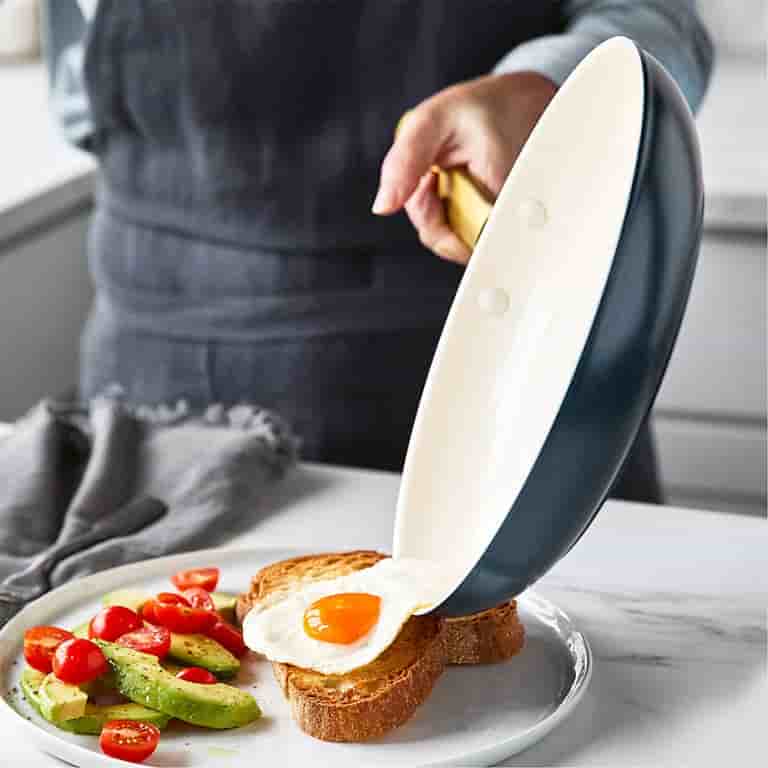 Mega Deals Home Cream Supper Non-Stick Ceramic Fry Pan